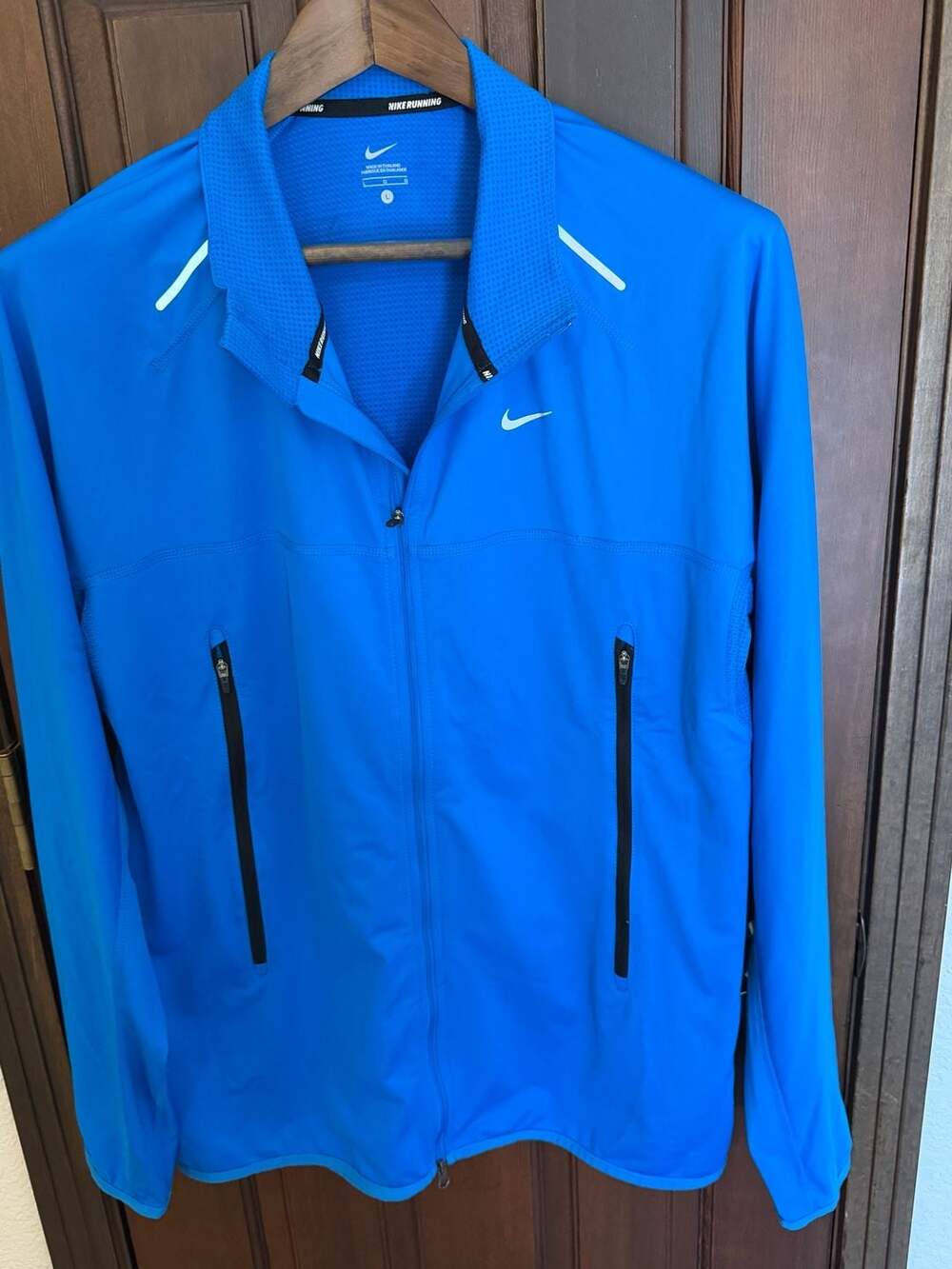Nike Running Full Zip Performance Jacket Blue Size Large
